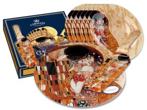 Zestaw deserowy - G. Klimt, Pocałunek(CARMANI)