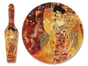 Talerz deserowy z łopatką - G.Klimt, Adele śr.30cm(CARMANI)