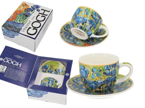 Filiżanka espresso ze spodkiem - V. Van Gogh. Irysy (CARMANI)