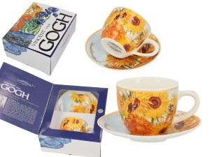 Filiżanka espresso ze spodkiem - V. Van Gogh. Słoneczniki (CARMANI)