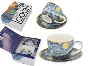 Filiżanka espresso ze spodkiem - V. Van Gogh. Gwiaździsta Noc (CARMANI)