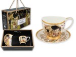 Filiżanka espresso Vanessa 90ml - G. Klimt, Pocałunek, białe tło (CARMANI)