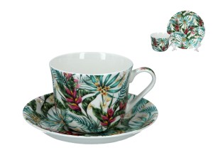 Filiżanka śniadaniowa ze spodkiem - Botanica (Heritage)