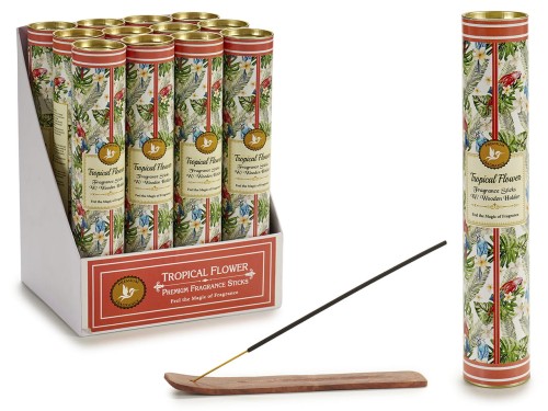 Kpl. Kadzidełek w puszce -Tropikalne kwiaty (12x30szt)