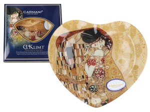 Talerz dekoracyjny - G. Klimt, Pocałunek 24.5x23cm(CARMANI)