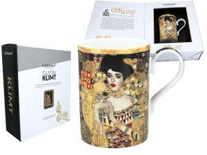 Kubek z porcelany kostnej 370ml - G. Klimt, Adela (CARMANI)
