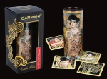 Kieliszek do wódki ok. 50ml  - G. Klimt. Adele Bloch Bauer I (CARMANI) + komplet 4 podkładek tekt.
