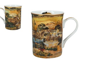 Kubek Classic New 360ml - V. van Gogh, Chaty kryte strzechą na wzgórzu (CARMANI)