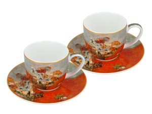 Kpl. 2 filiżanek 220ml ze spodkami - V. van Gogh, Róże i zawilce (CARMANI)