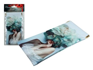 Materiałowe etui na okulary, miękkie 9x18cm - L. Lozano, Lady`s Floral Symphony (CARMANI)