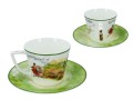 Porcelanowa filiżanka 220ml ze spodkiem - A. Vivaldi, Wiosna (CARMANI)