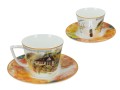 Porcelanowa filiżanka 220ml ze spodkiem - A. Vivaldi, Lato (CARMANI)