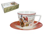 Porcelanowa filiżanka 220ml ze spodkiem - A. Vivaldi, Jesień (CARMANI)