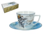 Porcelanowa filiżanka 220ml ze spodkiem - A. Vivaldi, Zima (CARMANI)