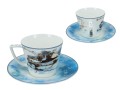 Porcelanowa filiżanka 220ml ze spodkiem - A. Vivaldi, Zima (CARMANI)