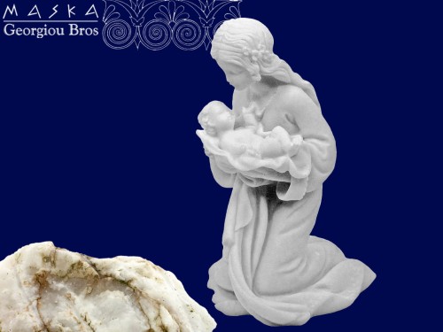 Maria z dzieciątkiem - alabaster grecki(MASKA GEORGIOU BROS)