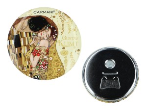 Otwieracz z magnesem - G. Klimt, Pocałunek, kremowe tło (CARMANI)