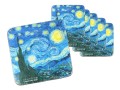 Kpl. 6 podkładek korkowych pod kubki - V. van Gogh, Gwiaździsta Noc (CARMANI)