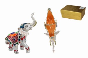 Kasetka metalowa 7.5x4.5x10.5cm - słoń