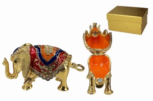 Kasetka metalowa 10.5x5x5cm - słoń