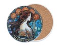 Podkładka ceramiczna, okrągła o śr. =około 11cm - Inspirowane malarstwem A. Mucha (CARMANI)