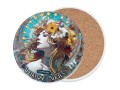Podkładka ceramiczna, okrągła o śr. =około 11cm - Inspirowane malarstwem A. Mucha (CARMANI)