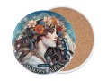 Podkładka ceramiczna, okrągła o śr. =około 11cm - Inspirowane malarstwem A. Mucha (CARMANI)
