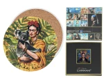 Podkładka ceramiczna, okrągła ok. 11cm - Inspirowane malarstwem F. Kahlo (CARMANI)