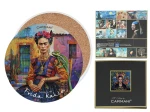 Podkładka ceramiczna, okrągła ok. 11cm - Inspirowane malarstwem F. Kahlo (CARMANI)