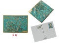 Kpl. 12 pocztówek - V. van Gogh, Kwitnący Migdałowiec (CARMANI)