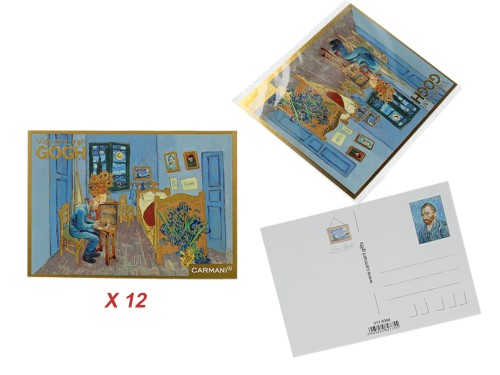 Kpl. 12 pocztówek - V. van Gogh, Pokój (CARMANI)
