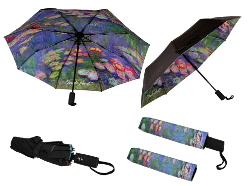 Parasol automat, składany - C. Monet, Lilie wodne (pod spodem) (CARMANI)