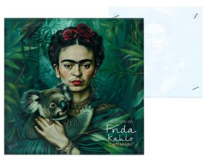 Podkładka szklana pod kubek ok. 11,5x11,5cm - inspirowana malarstwem F. Kahlo(CARMANI)