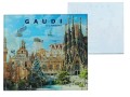 Podkładka szklana pod kubek ok. 11,5x11,5cm - inspirowana malarstwem A. Gaudi (CARMANI)