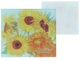 Podkładka szklana pod kubek ok. 11,5x11,5cm - van Gogh, Słoneczniki (CARMANI)