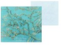 Podkładka szklana pod kubek ok. 11,5x11,5cm - van Gogh, Kwitnący Migdałowiec (CARMANI)
