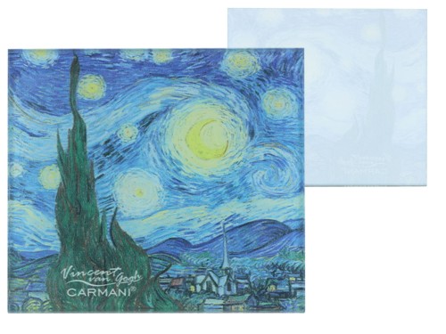 Podkładka szklana pod kubek ok. 11,5x11,5cm - van Gogh, Gwiaździsta Noc (CARMANI)