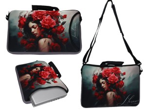 Torba na laptopa 30x40x1.5cm  - L. Lozano, Lady`s Floral Symphon (CARMANI)