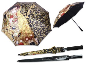 WYSYŁKA TYLKO POD ADRES... Parasol automatyczny o dł. = 95cm - G. Klimt, Pocałunek i Drzewo życia (CARMANI)