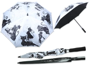 WYSYŁKA TYLKO POD ADRES... Parasol automatyczny o dł. = 95cm - G. Klimt, Koci świat (CARMANI)