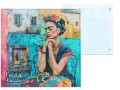Podkładka szklana pod kubek - inspirowana malarstwem F. Kahlo(CARMANI)