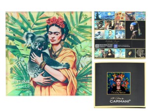 Podkładka szklana pod kubek - inspirowana malarstwem F. Kahlo(CARMANI)