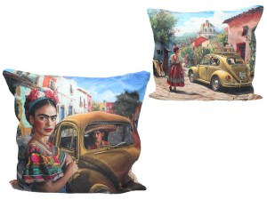 Poduszka z wypełnieniem/suwak - inspirowane malarstwem  F. Kahlo (CARMANI)