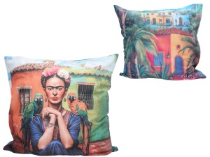 Poduszka z wypełnieniem/suwak - inspirowane malarstwem  F. Kahlo (CARMANI)