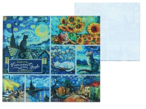 Podkładka szklana - V. van Gogh, kolaż (CARMANI)