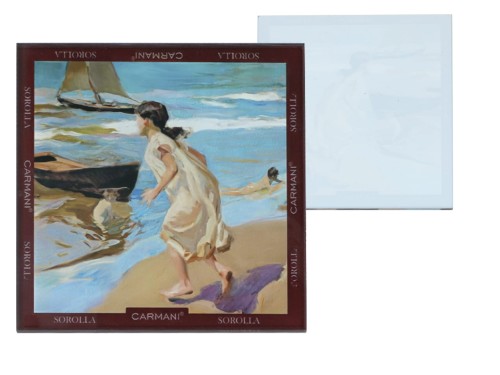 Podkładka szklana - J. Sorolla, Dziewczynka wchodzi do morza (CARMANI)