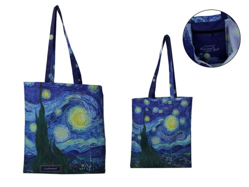 Torba na ramię, składana - V. van Gogh, Gwiaździsta Noc (CARMANI)