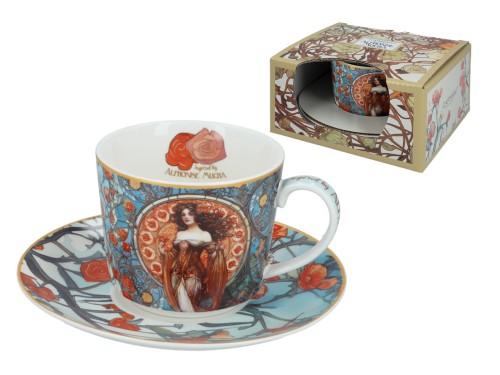 Filiżanka ze spodkiem - Inspirowana malarstwem A. Mucha (CARMANI)