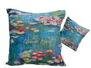Poduszka z wypełnieniem/suwak ok. 50x50cm - C. Monet, Lilie wodne (CARMANI)
