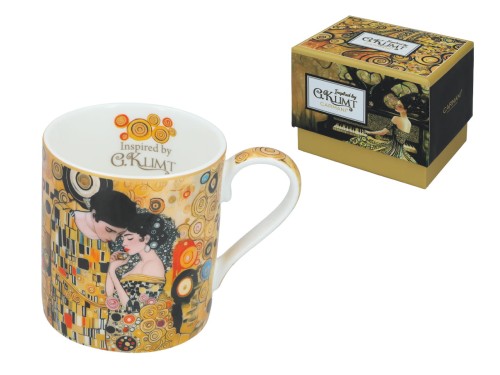 Kubek 340ml, porcelana - Inspirowany malarstwem G. Klimt (CARMANI)